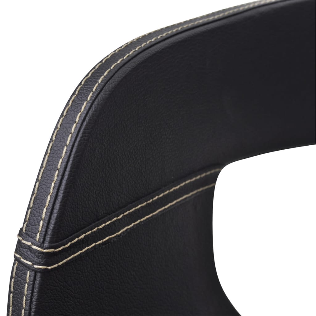 Dining Chairs 4 pcs Black Bentwood and Faux Leather