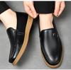 Новая мужская обувь из натуральной кожи, повседневная обувь, осенняя деловая повседневная обувь, уличные удобные лоферы слипоны