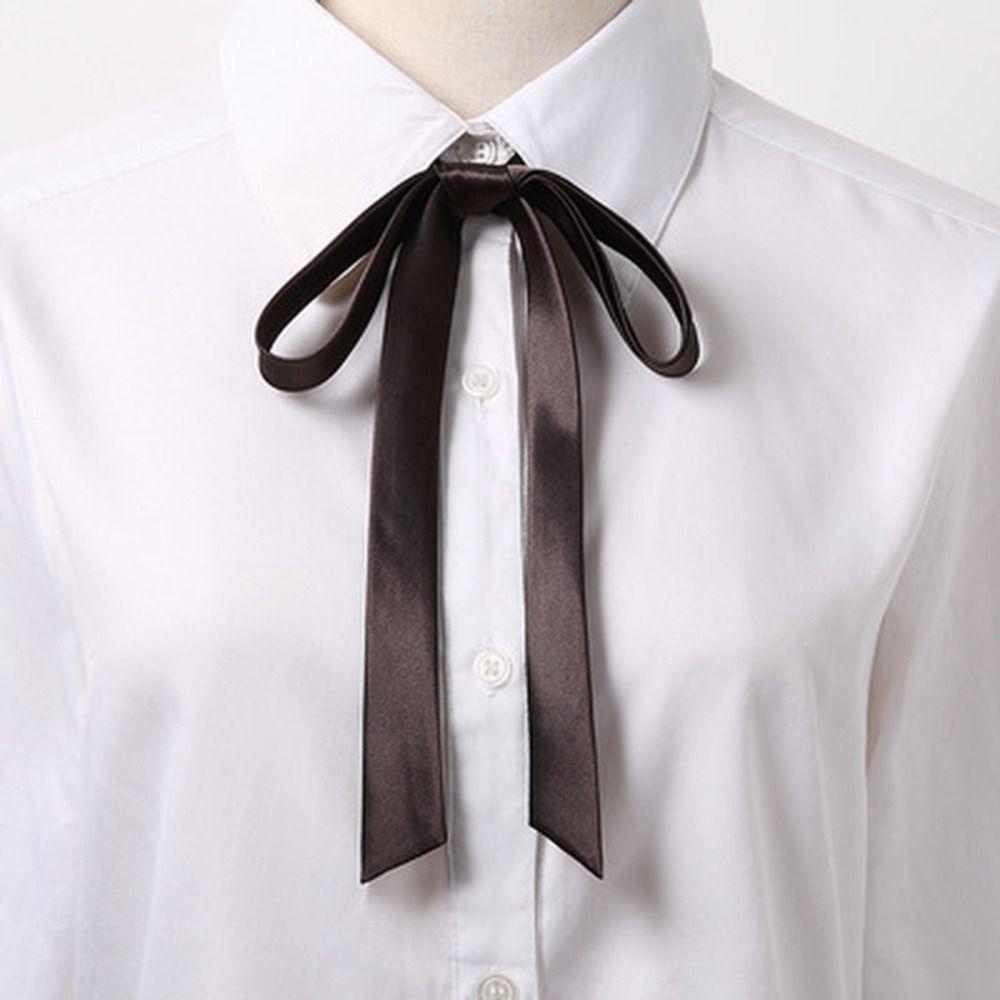Vintage Satin Bow Tie Elegant Ribbon Fashion Fancy Necktie