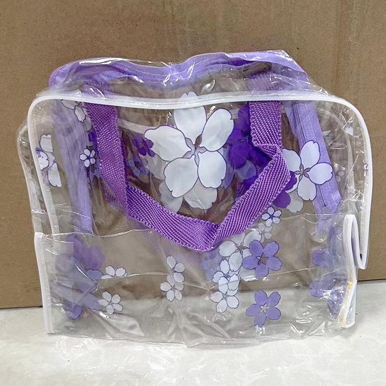 Waterproof Transparent Travel Toiletry Cosmetic Bag - Large Capacity, Durable, Portable, Handheld Storage for Women