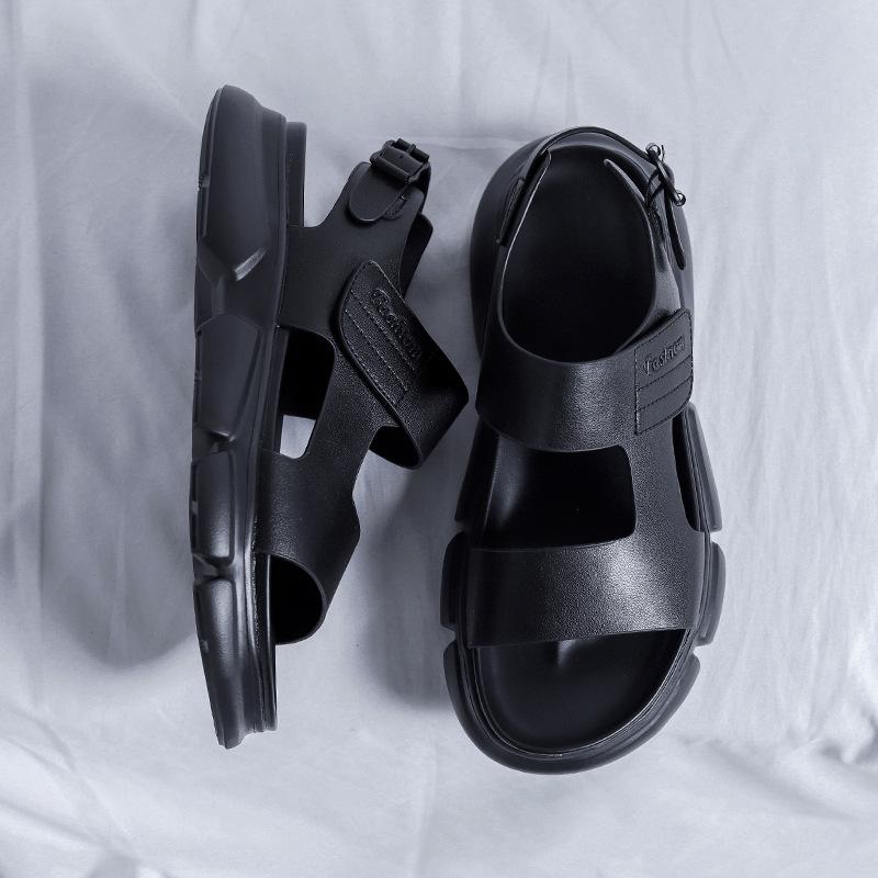 2025 летние римские сандалии мужская летняя пляжная обувь мужская повседневная верхняя одежда мужская верхняя одежда на толстой подошве 4881-R