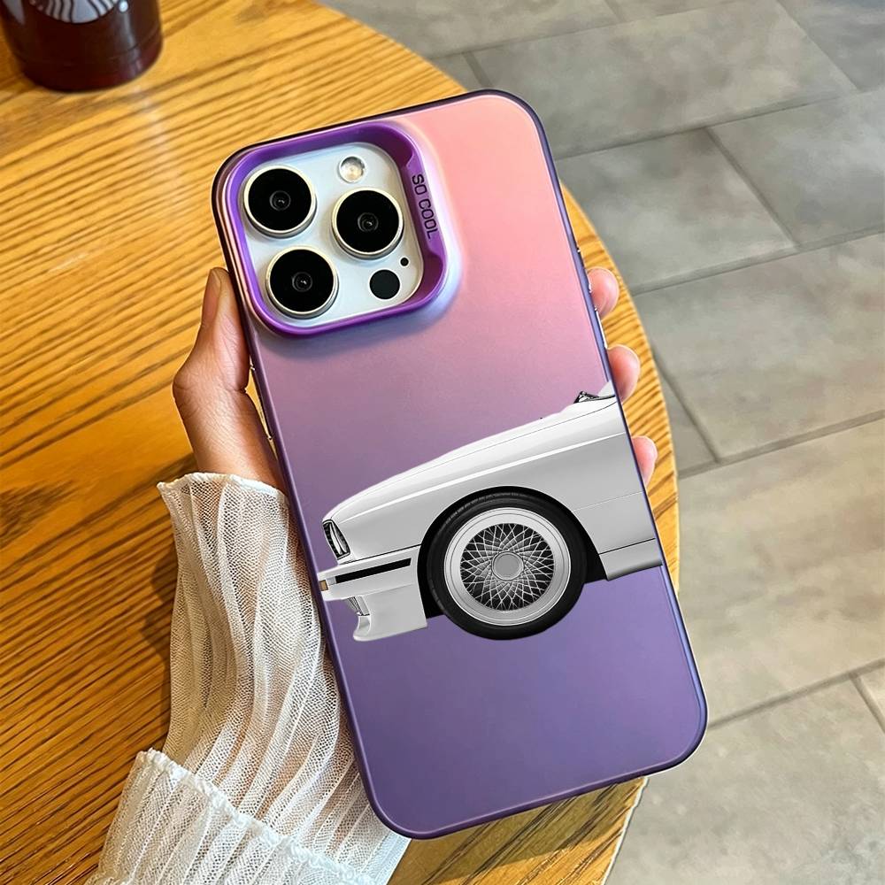 Чехол для телефона E30 для iPhone 17,16,15,14,13,12,11 Plus,Pro Max,XS,Разноцветный Серебристо-фиолетовый Чехол