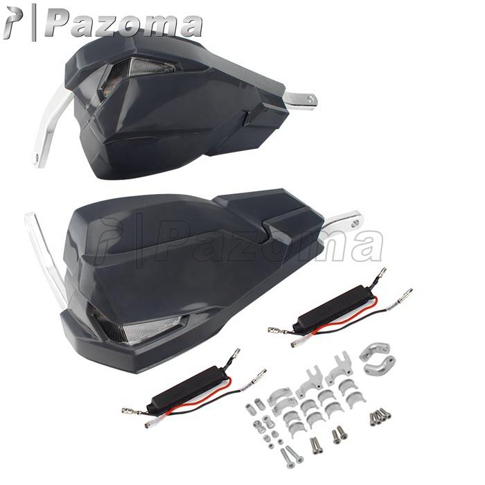 Motorcycle Hand Guard LED Handguards Turn Signal Light 7/8" 22mm or 1-1/8 28mm Universal FatBar for Suzuki Honda Kawasaki