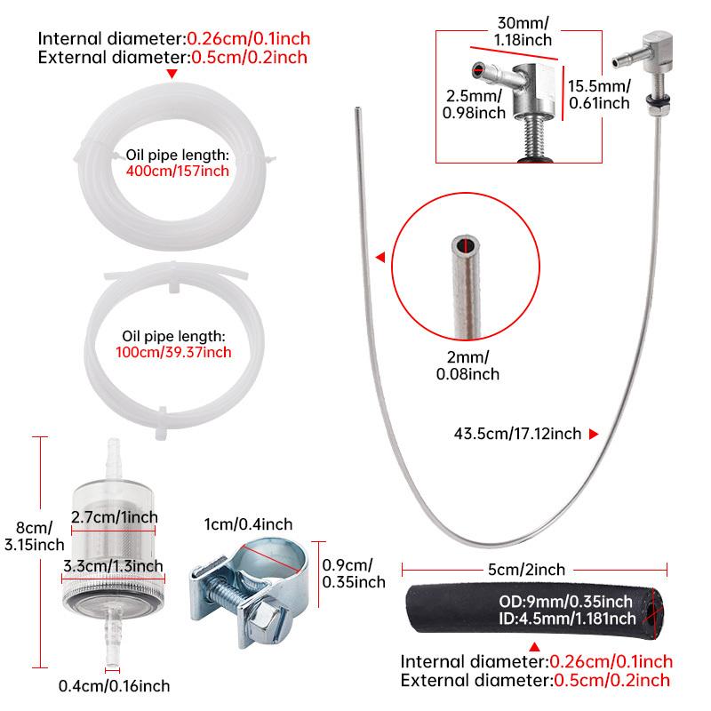 1set Fuel Tank Standpipe Kit Replaceable Parking Heater Fuel Line Kit for Eberspacher/ Webasto Heater Diesel Hose Clip