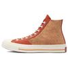 1970s Comfortable and Versatile High-Top Canvas Unisex Yellow-Orange