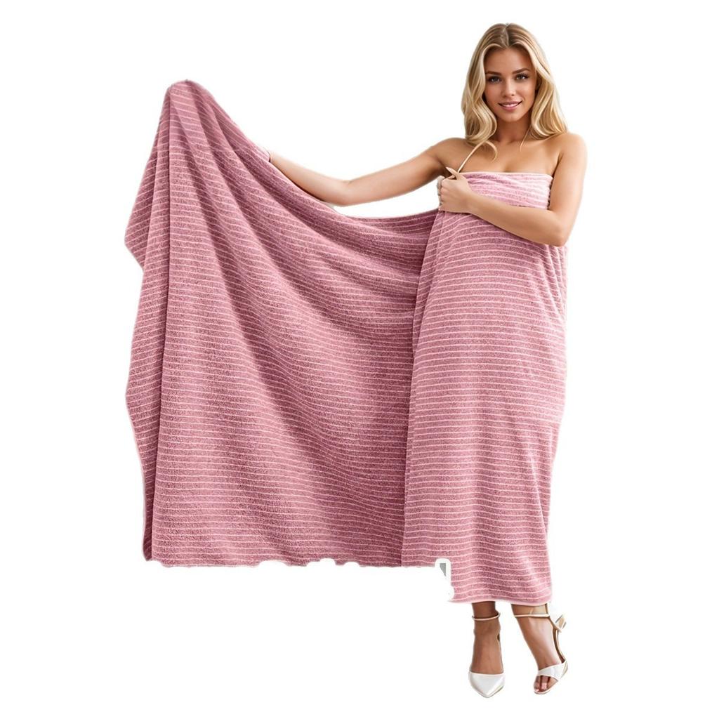Extra Large 41.34x78.74 Inch Star Striped Bath Towel, Strong Absorbent Coral Fiber Beach Towel | Modern Bath Towel, Extra Large Bath Towel, Face Towel