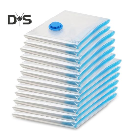 Прозрачный вакуумный мешок для хранения, влагонепроницаемый, многоразовый, складной, сжатый, утолщенный, вакуумный мешок, органайзер для одежды, одеял