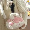 With Plush Pendant Children Backpack Plush Cartoon Shoulder Bag Pudding Crossbody Bag  Students