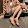 Модные летние бестселлеры туфли на каблуке женские 2025 горячая распродажа женская обувь с открытым носком женские туфли на высоком каблуке модные с квадратным носком туфли-шлепанцы женские