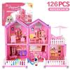 New! Doll House Girl Villa Princess Castle Set Children Play House Simulation Assembled Toys Gifts For
