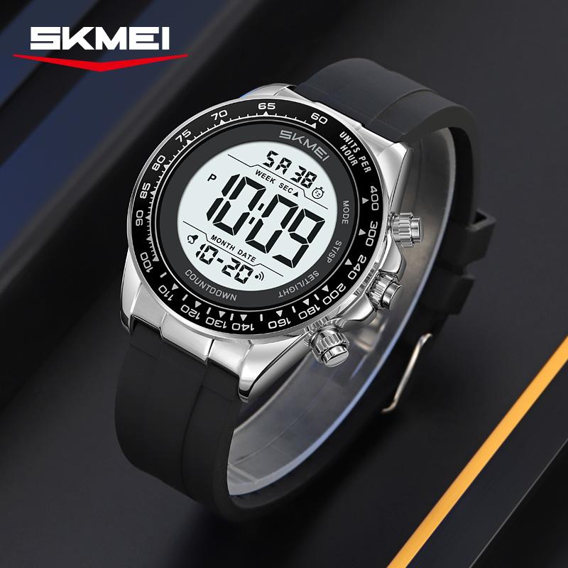 Skmei 2592 Горячая Распродажа Топ-10 Бренд Мужские Цифровые Часы Оригинальный Силиконовый Ремешок Водонепроницаемые Хронограф В Наличии Завод Спортивных Часов