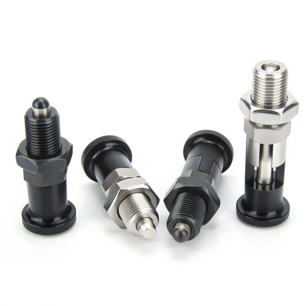 Return & Rest Type Index Bolts Indexing Plunger ,Fine Thread ,Aluminum Knob,Stainless Steel & Carbon steel Knop Plunger
