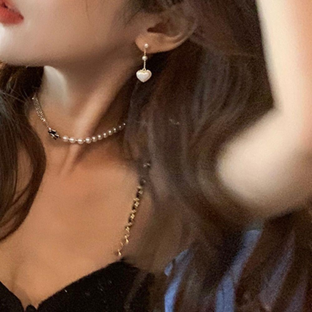 Lovely Mini Elegant Luxury Sweet Bow Ear Stud Ear Drop Korean Style Earrings Women Heart Earrings