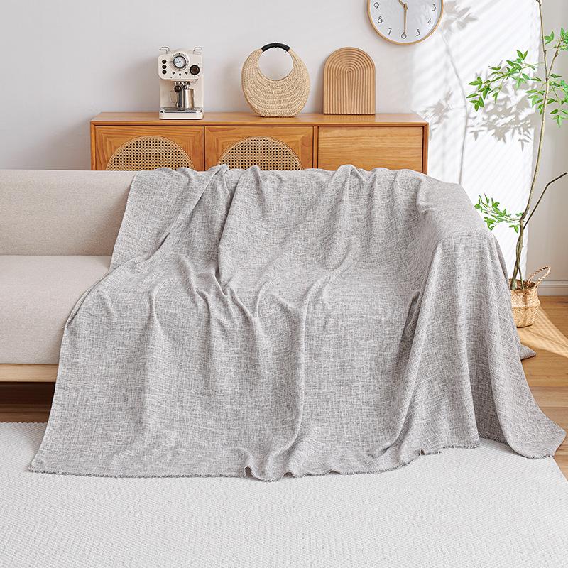 Чехол для диванного полотенца, ткань для диванной подушки, универсальный, высококачественный бамбуковый лен, полностью покрытый, универсальный чехол, одеяло