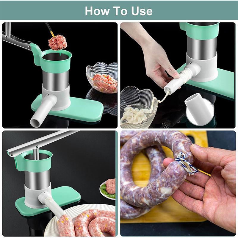 Машина для наполнения колбас с 4 трубками для наполнения мясом, инструмент для наполнения колбас, ручная вертикальная машина для наполнения колбас, набор инструментов для домашнего хозяйства