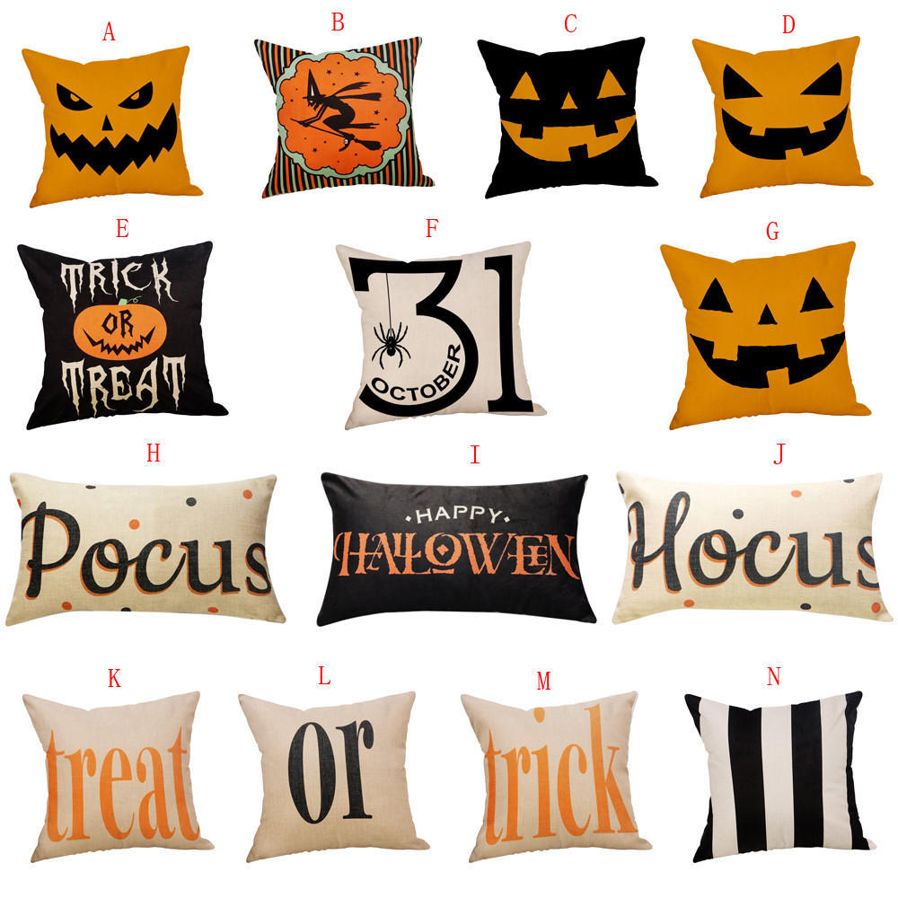 Halloween Cases Linen Sofa Cushion Cover Home Decor