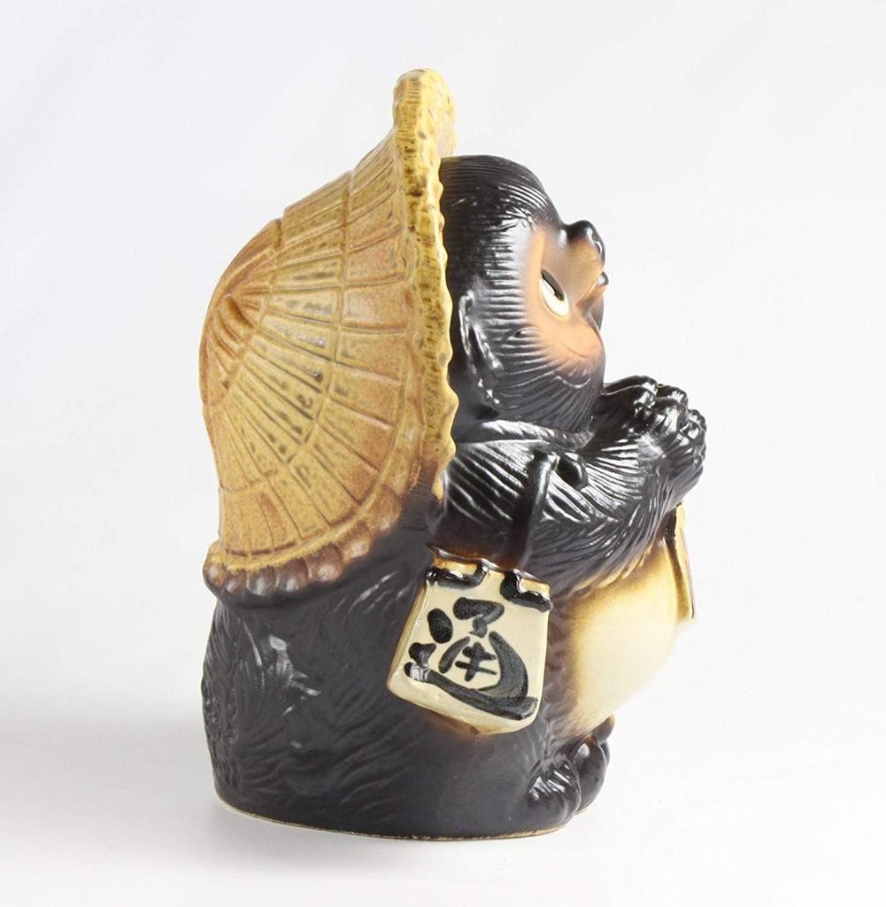 Shigaraki Pottery Tanuki Raccoon Dog Onegai Tanuki Male Made In Japan