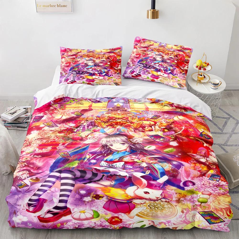 3D Printed Kawaii Girl Bedding Set Anime Sexy Girl Duvet Cover Double Twin Full Queen King Adult Kids Bedclothes Quilt Cover
