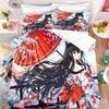 Anime Girl Bedding Set,Children's Duvet Cover for Kids Girls, Microfiber 3D Anime Girl Comforter Cover Set with Pillow Cases