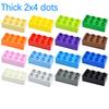 6Pcs 2x4 Dots Big Size Brick Thick Building Blocks 2*4 Classic Educational Part Accessories MOC Compatible Large Toy Kid Duploes