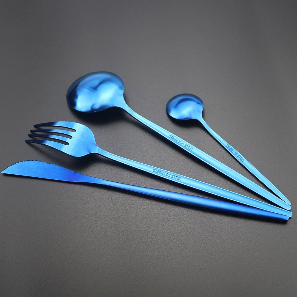 Gold Matte Cutlery 32Pcs/ Stainless Steel Dinnerware Set Cutlery Dinner Tableware Western Fork Set Dropshipping Silverware Set