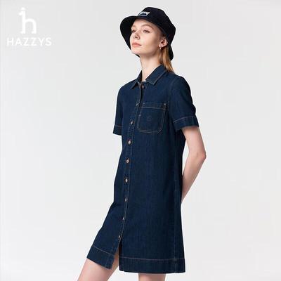 HAZZYS Женское джинсовое платье свободного кроя серии PHIZ