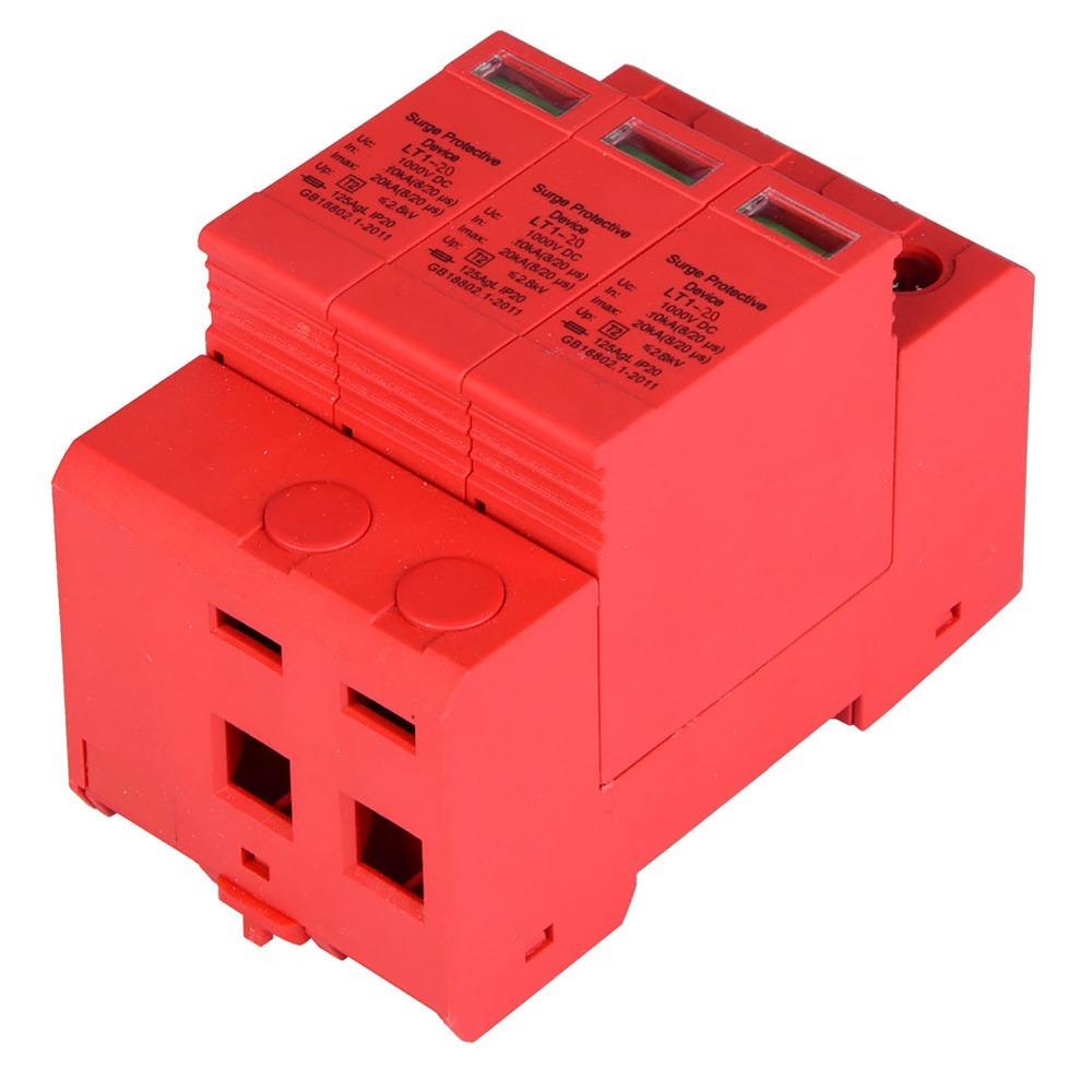 1000VDC DC Power Protector 20KA Lightning Protection Arrester House Protection