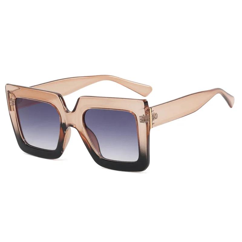 Солнцезащитные очки с градиентной расцветкой и вставками Модные Корейский стиль УФ-защита Модные Простые Универсальные Очки