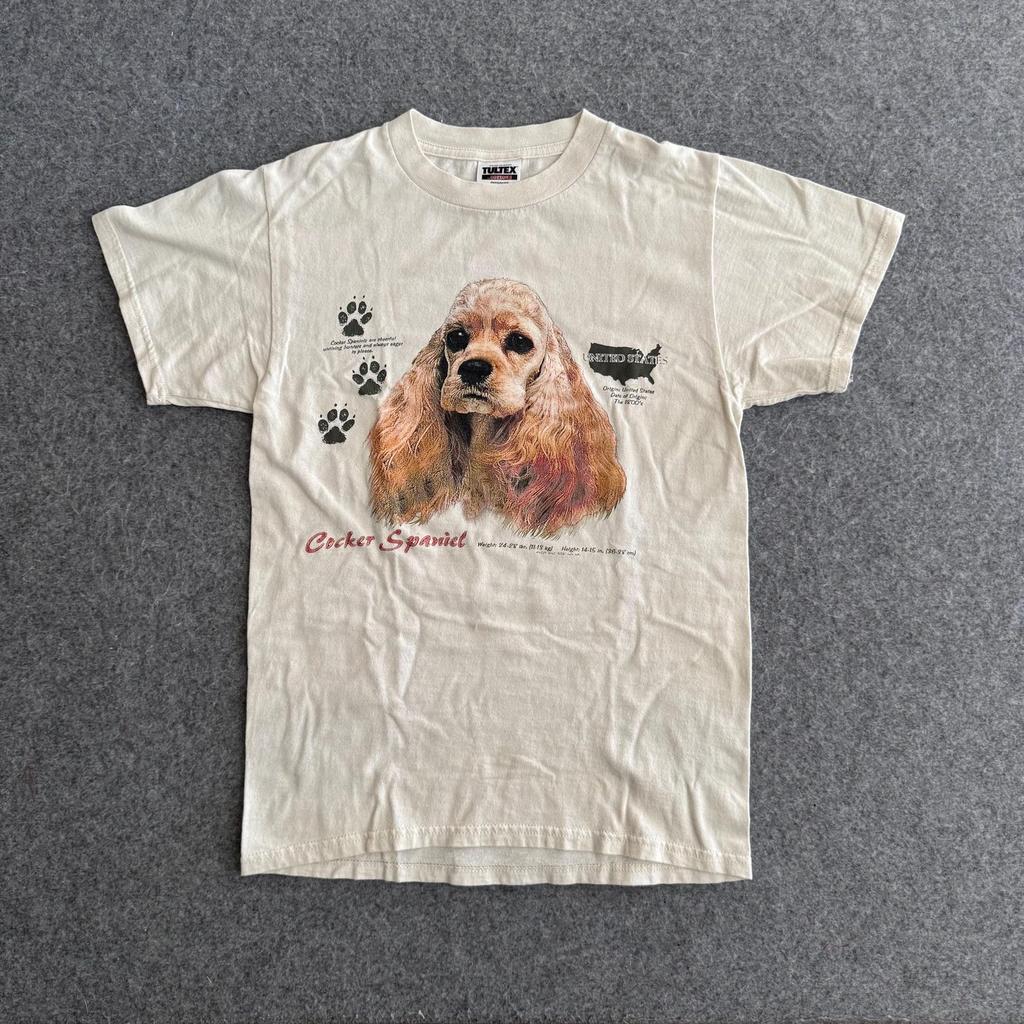 Cocker Spaniel Dog Origin Art Tee Vintage Small