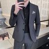 Мужской деловой костюм Приталенный Свадебное платье Комплект из двух предметов XS-5XL Стильный Красивый Универсальный Банкетные брюки В комплекте Галстук