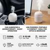 220 мл USB Распылитель-увлажнитель с функцией долива воды, цветная подсветка, супер-туман, бесшумный, портативный увлажнитель воздуха для дома, спальни, офиса, автомобиля