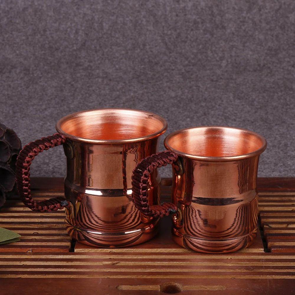 Weave Handle Moscow Water Mule Thickened Design Copper Beer Mug Copper Milk Mug Breakfast Drink