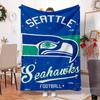 Seahawks Team Spirit Blanket Outdoor Flannel Blanket for Camping, Hiking, Garden Parties, Picnic Essentials,gift for family and friends