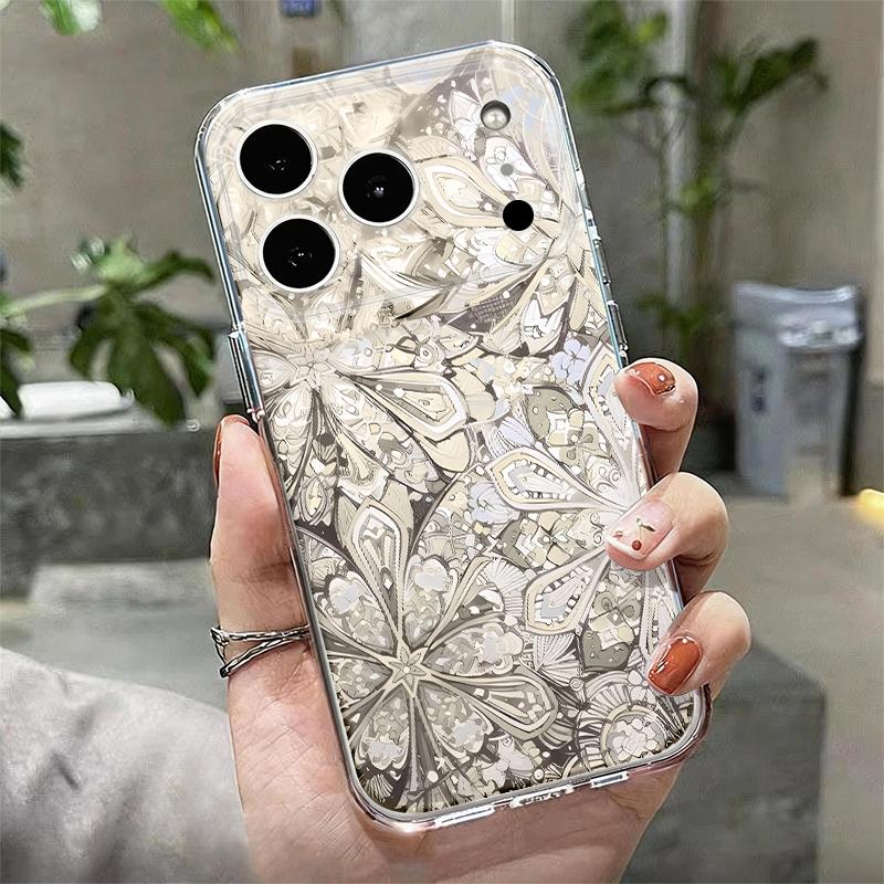 Прозрачный винтажный чехол для телефона с узором-тотемом для iPhone 17e 17 16 15 14 13 Pro Max 17 Pro 16e 12 11, прозрачный, противоударный, мягкий чехол