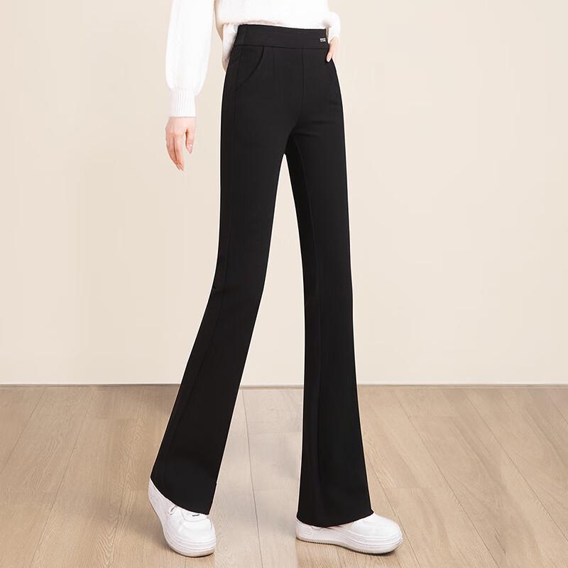 Sibaisha 2025 Fall Women's High-Waist Slimming Flare Pants