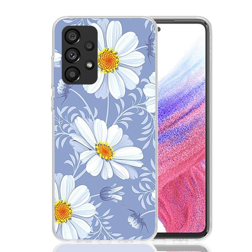 Чехол для телефона с рисунком ромашек, цветочный, для Samsung Galaxy A13 A14 A15 A16 A53 A54 A55 A56 A33 A34 A35 A36 A23 A24 A25 A26 A05S A04S