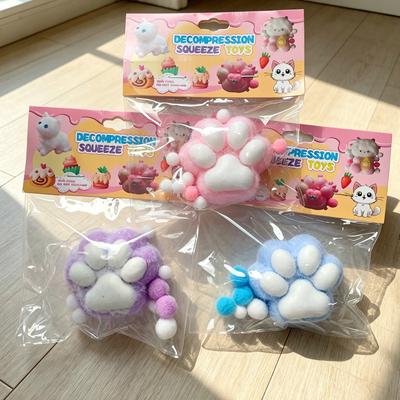 Милая Кошачья Лапка Сквиши Игрушка Мягкая Снятие Стресса Медленный Отскок Силиконовая Сжималка Игрушки для Декомпрессии Идеальный Рождественский Подарок Для Ребенка