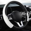 Кожаный чехол на руль автомобиля 38 см, автомобильные чехлы на руль в спортивном стиле, противоскользящие, устойчивые к царапинам, чехлы на руль