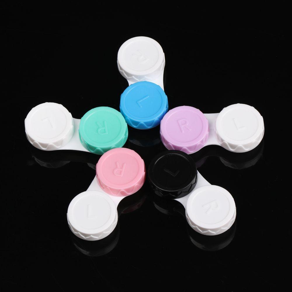 20 PCS Kit Portable Eye Glass Mini Travel Glasses Holder Candy Color Contact Lens Case Soaking Box