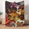 Ronaldos Legacy Football printed flannel breathable and warm blanket, a stylish home gift, suitable for home, office and bedspread use. 0713a4