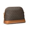 Michael Kors Jet Set Шарм Цепочка Пресбиопия Печатный Ретро Застежка-молния Холщовая Оболочка Сумка Через плечо Большая Женская Коричневая