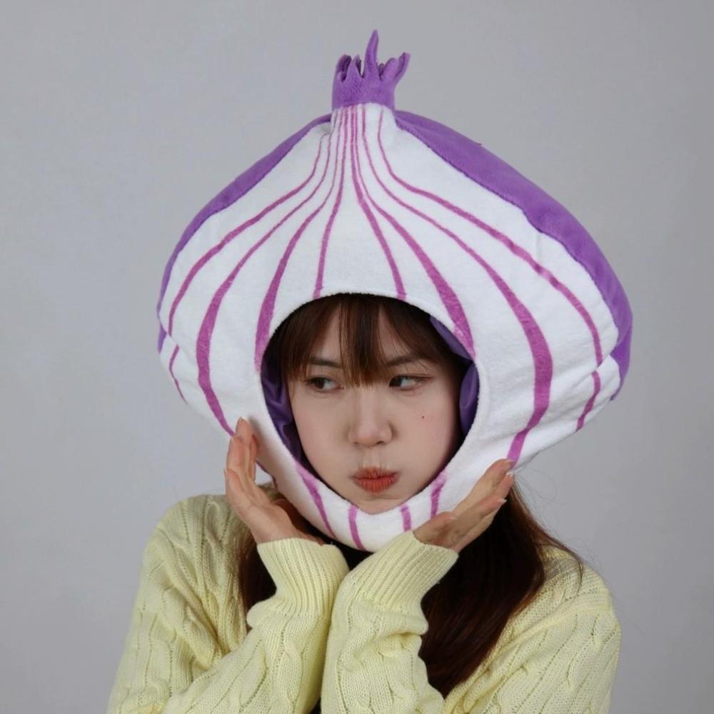 Creative Fruit and Vegetable Hat Playful Pullover Cap Lemon Nutrition Month Hat  Kids Adults