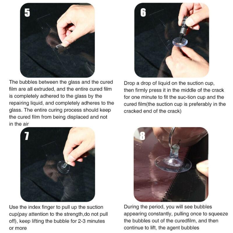 Автомобильный клей для ремонта стекол, жидкий клей для ремонта лобового стекла автомобиля, набор для ремонта треснувшего стекла, корректор для стекла, ремонт трещин в автомобиле