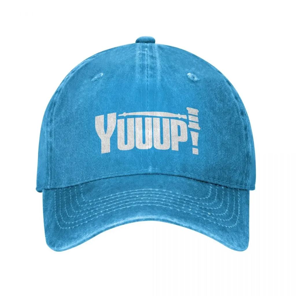 Yuuup popular auctioneer saying with auction hammer Baseball Cap Fishing Hat Custom Cap Fashion Cap For Men WomenS