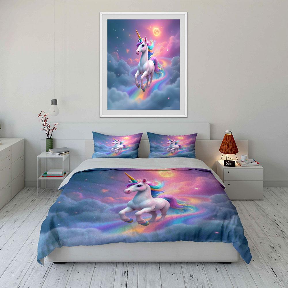Magical rainbow unicorn dreamscape Bedding sets Duvet covers Pillowcases(1* Duvet Cover 2* Pillowcases without duvet insert)