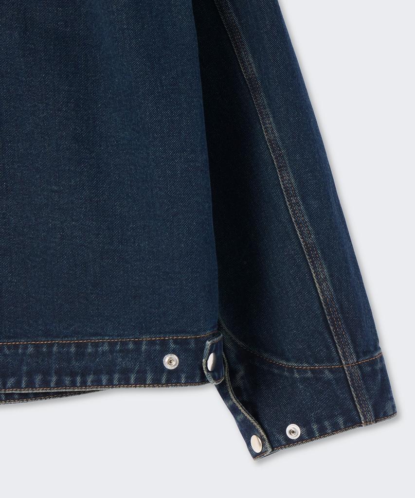 Musinsa Standard Denim Zip-Up Work Jacket [Dark Blue]