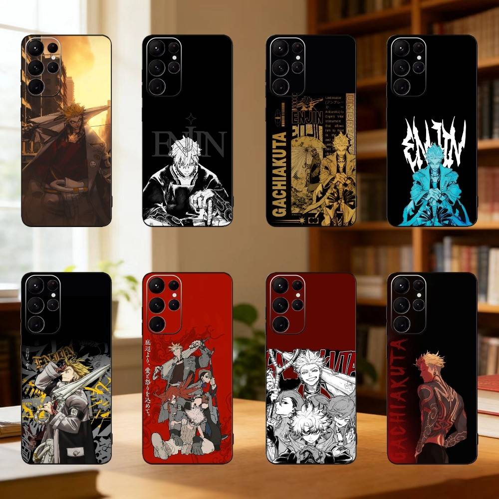 Чехол для телефона Enjin G-Gachiakuta для Samsung S25,24,21,22,23,30,Ultra,20,Plus,Fe,Lite,Note Мягкий черный чехол