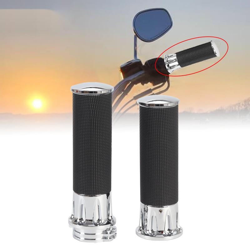 Aluminum Hollow Grip Cover Harley-Davidson XL1200 883 Handlebar 25mm Motorcycle Handgrip Sleeve Black/Chrome