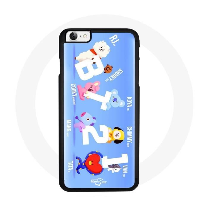 Coque pour Iphone 7 BTS Bangtan Sonyeondan BT21 Van Tata Chimmy Cooky Rj Koya Shooky Et Mang