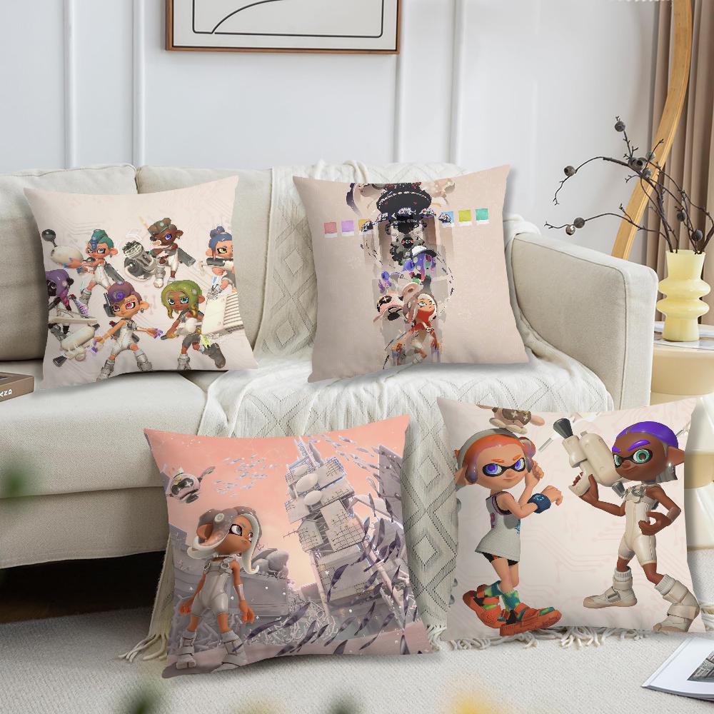 Игровой S-Splatoon 3 Side Order Наволочка для гостиной, чехол на подушку для дивана, подходит для домашней спальни, декора комнаты